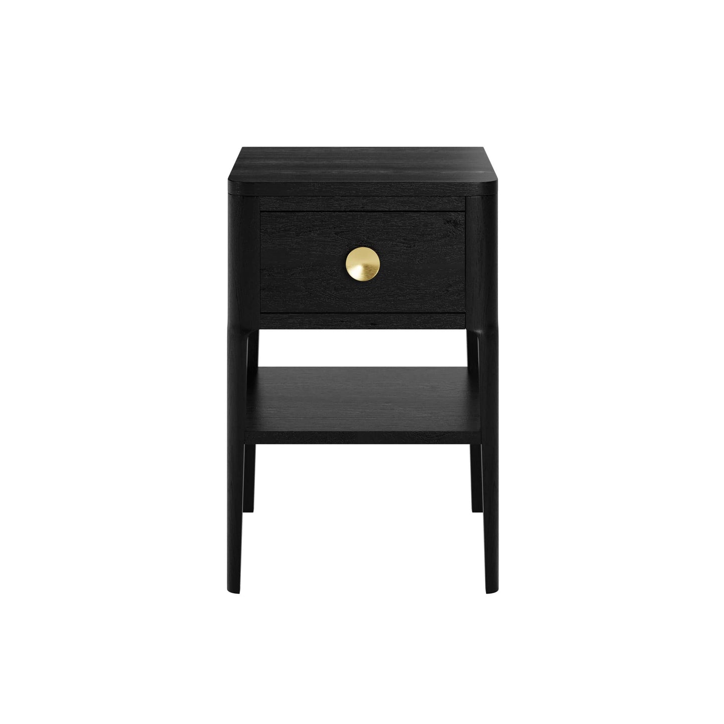 Black Abberley One Drawer Bedside Table