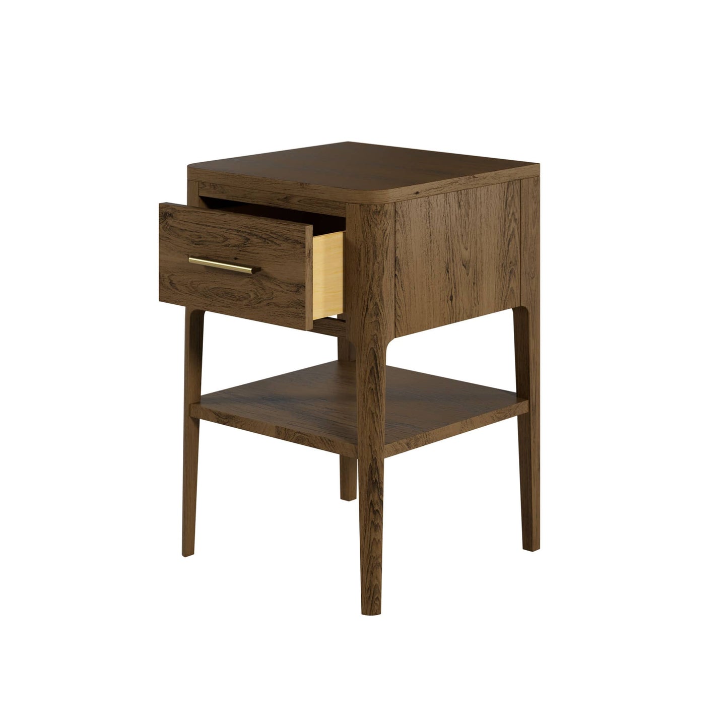 Brown Abberley One Drawer Bedside Table