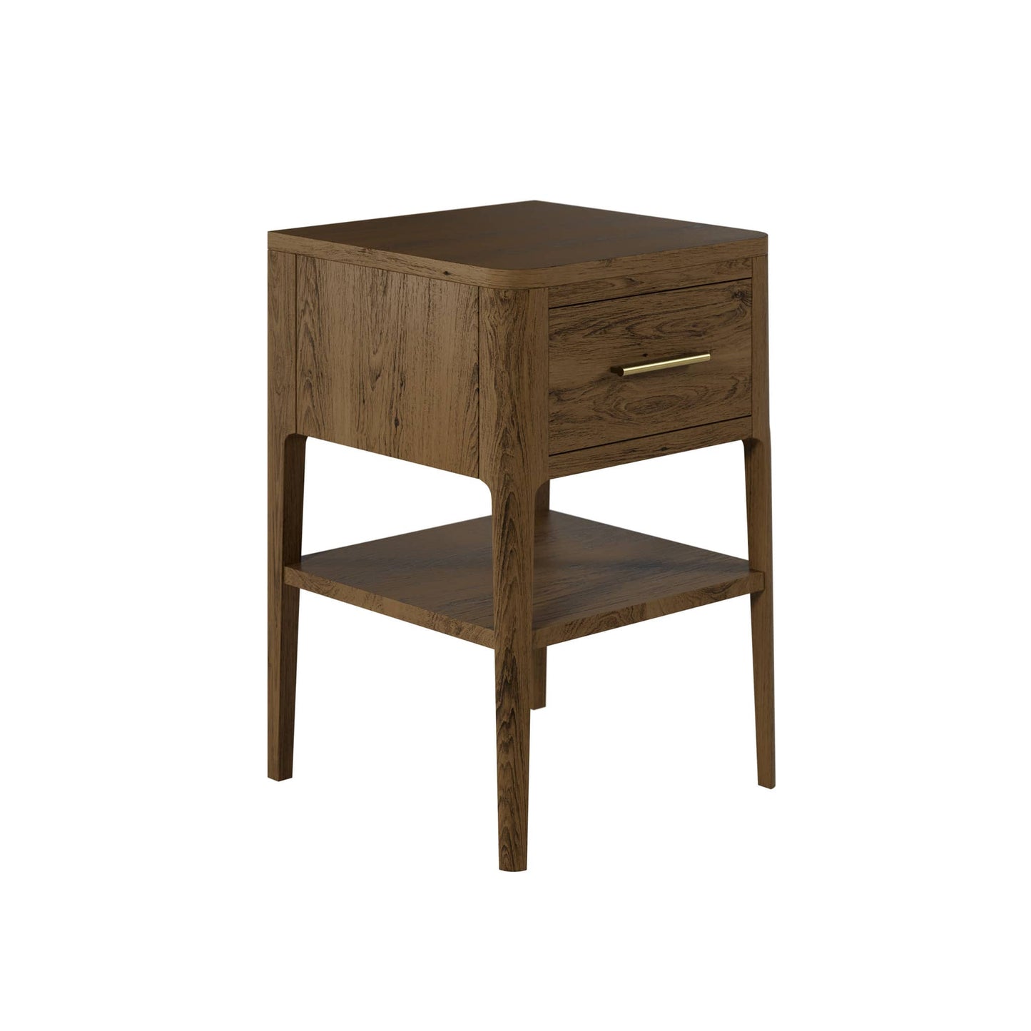 Brown Abberley One Drawer Bedside Table