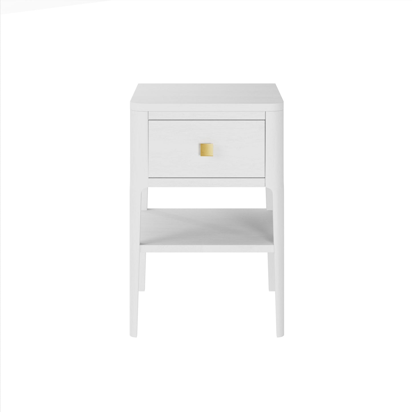 White Abberley One Drawer Bedside Table
