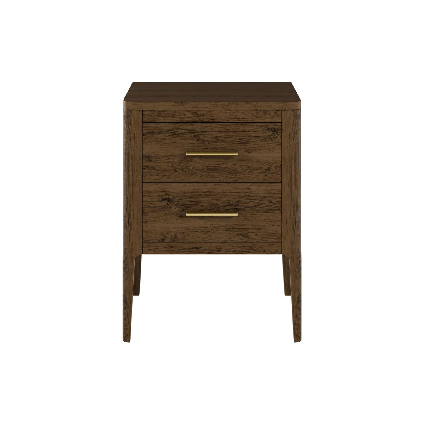 Brown Abberley Two Drawer Bedside Table