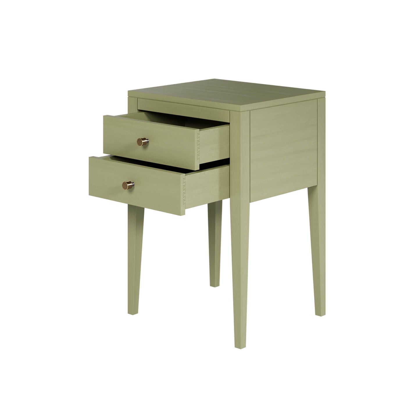 Green Radford Two Drawer Bedside Table