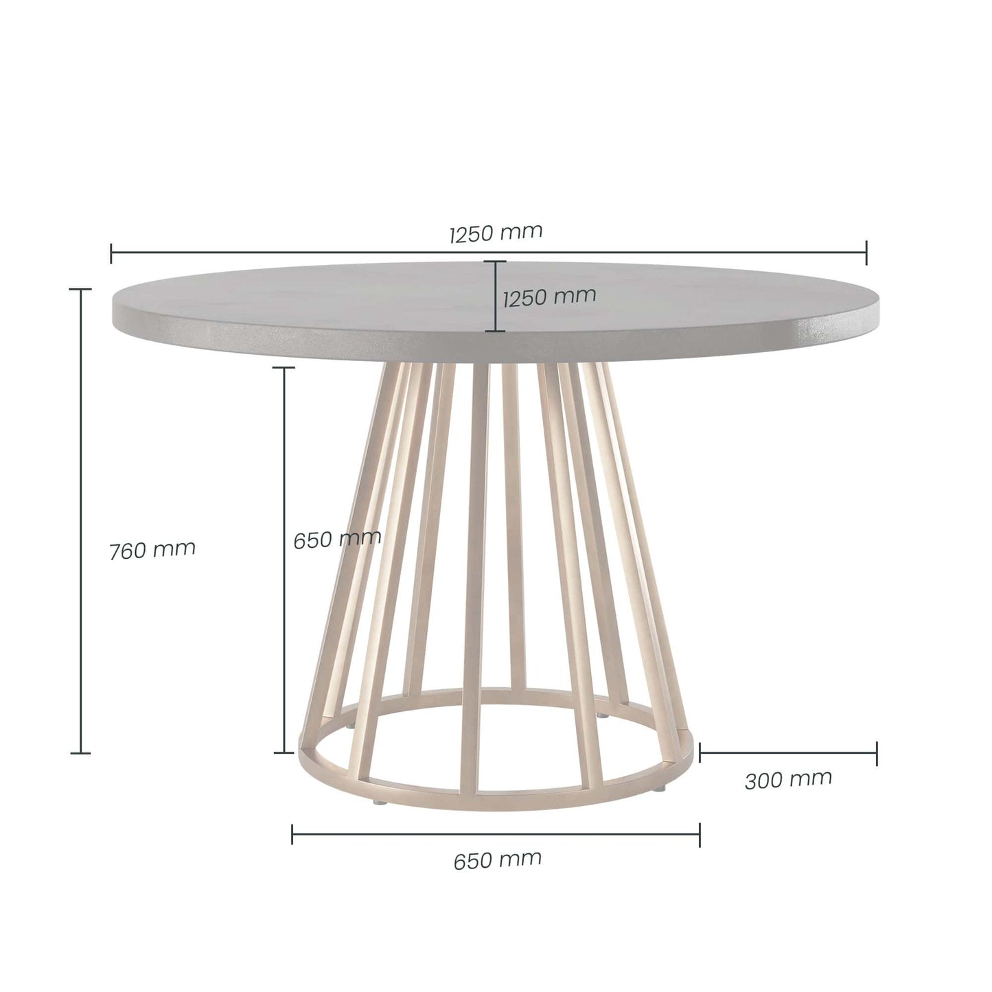 Round Bredon Dining Table