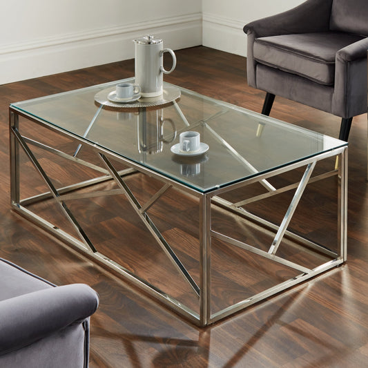 Geometric Silver Coffee Table