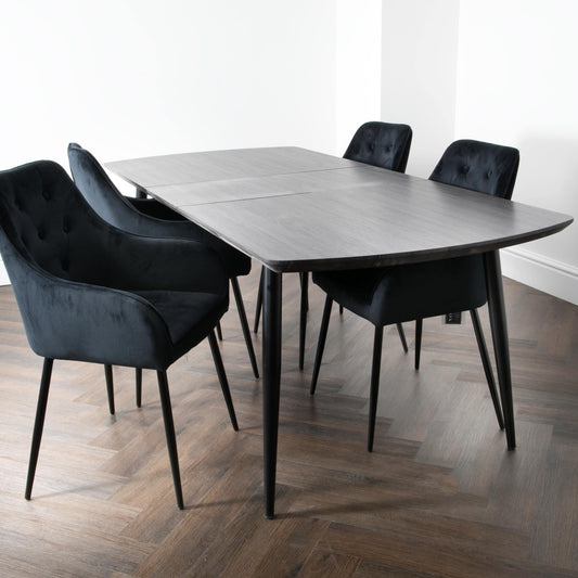 Grey Oak Oxford Dining Table and Chair Set