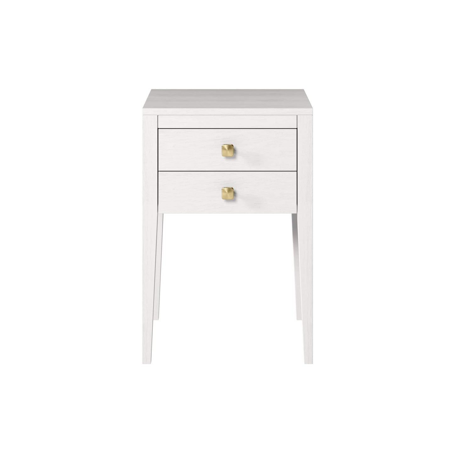 White Radford Two Drawer Bedside Table