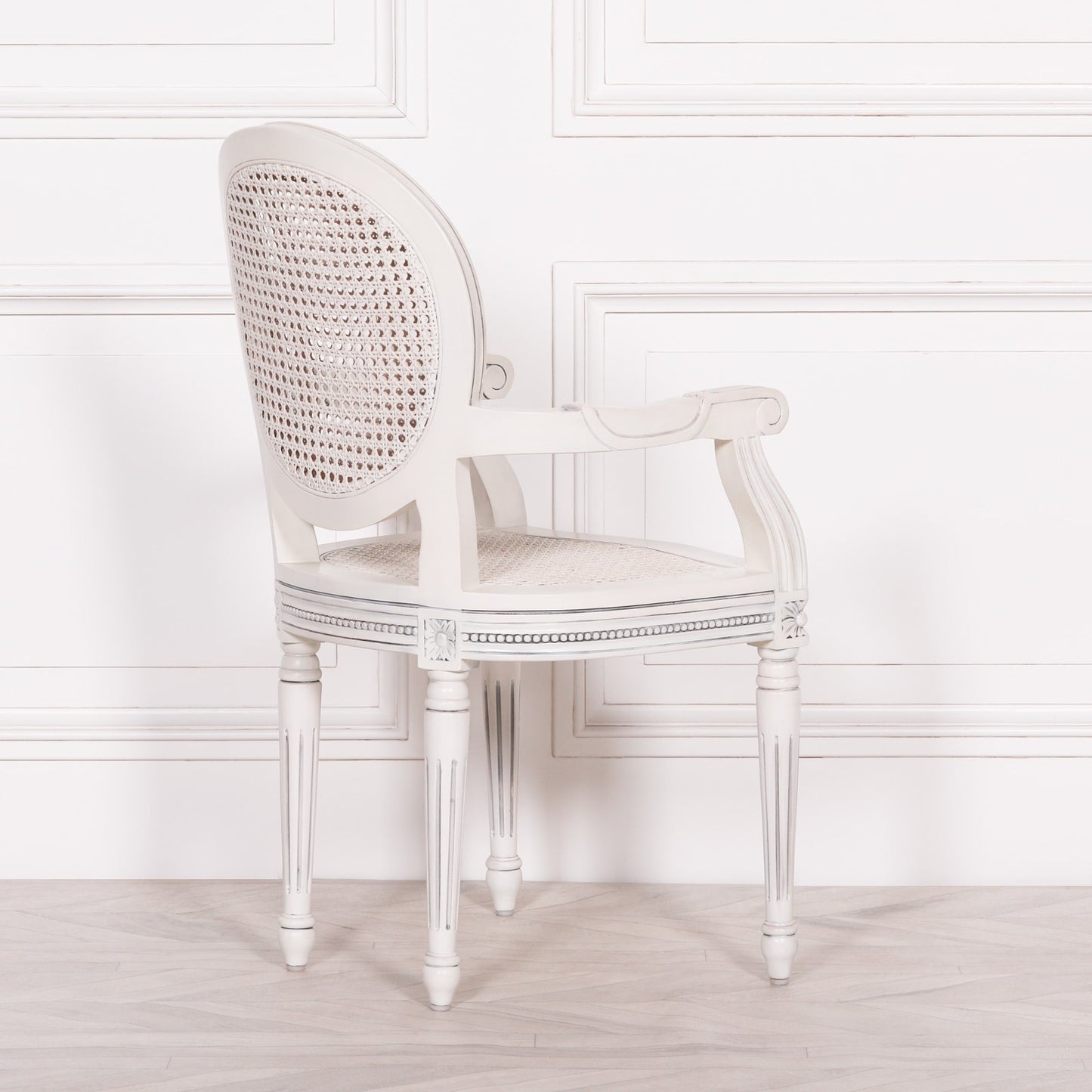 Off White Chateau Rattan Dining Armchair