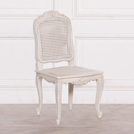 Off White Rattan Dining Chair