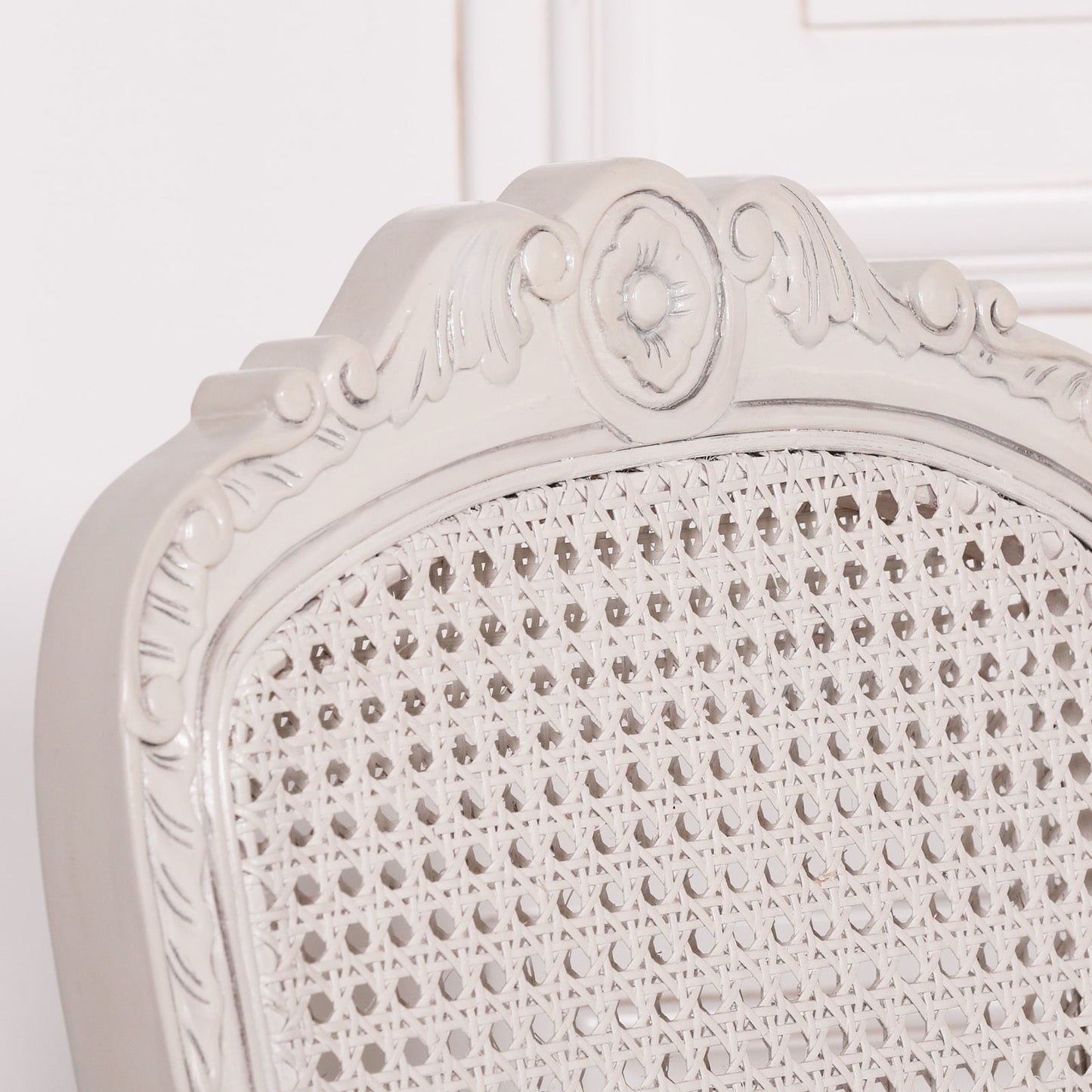Off White Rattan Dining Chair