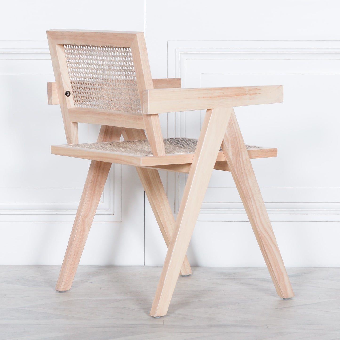 Caned Rubberwood Dining Chair