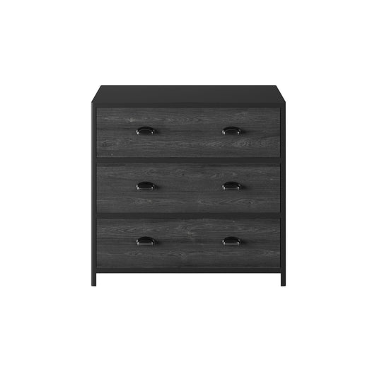 Black Faux Concrete Chest of Drawers