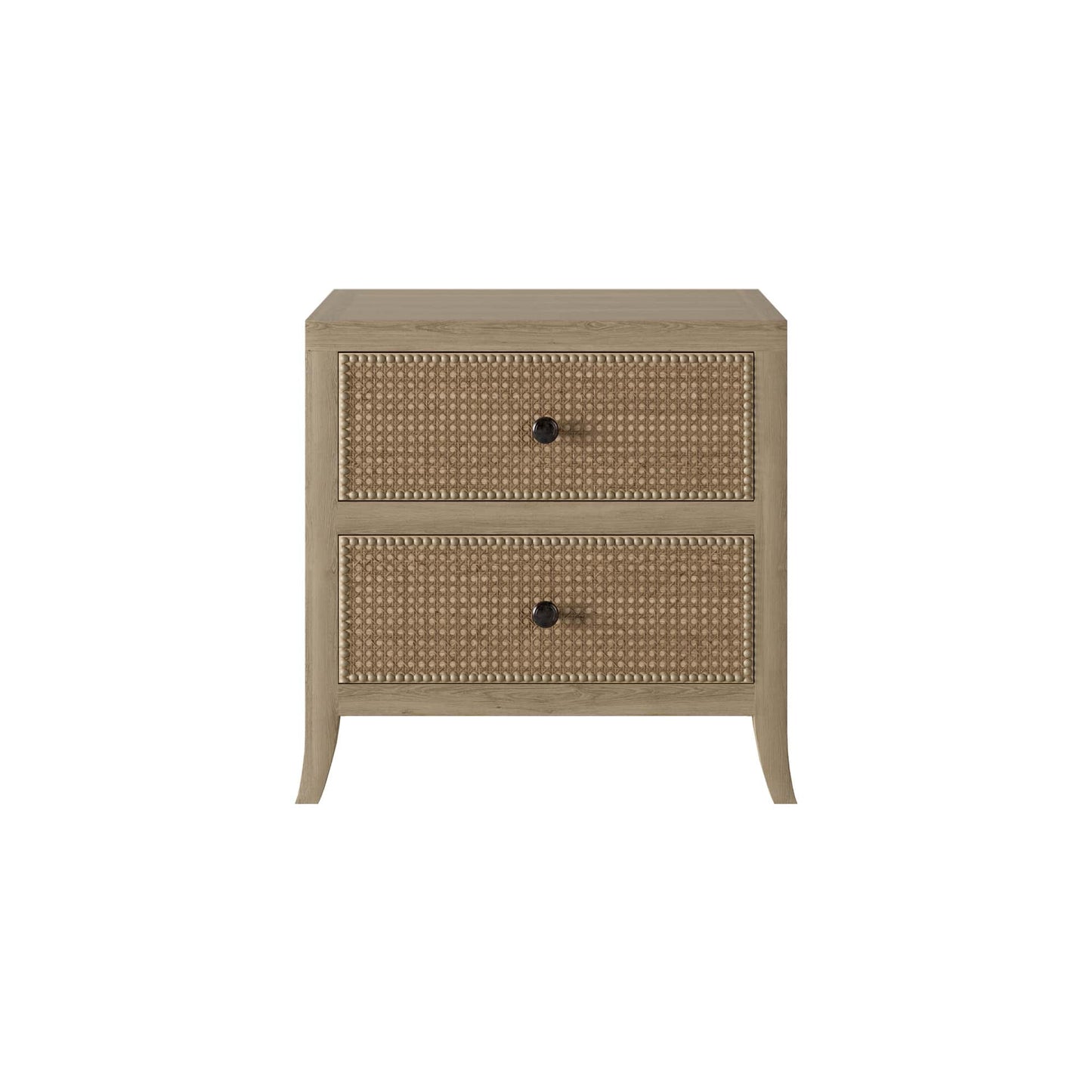 Rattan Witley Two Drawer Bedside Table